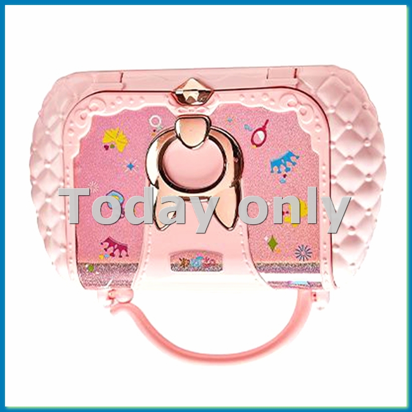 Beauty Makeup Kids - ของเล่นเสริมความงามสำหรับเด็ก ชุดแต่งหน้า กระเป๋าเล็ก ล้างทำความสะอาดได้ ชุดเครื่องสำอางของเล่นพร้อมกระจก ปลอดภัย-A79M