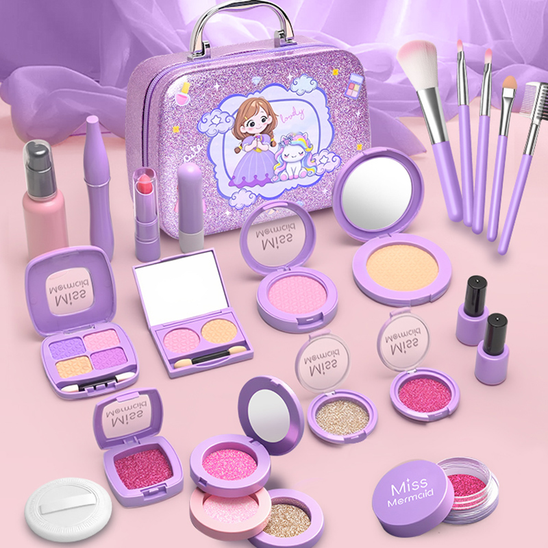 Beauty Makeup Kids - ชุดของเล่นเครื่องสำอางจำลองสำหรับเด็ก ชุดแต่งหน้าของเล่นสำหรับเด็กผู้หญิง เล่นบทบาทสมมติ ของเล่นเสริมพัฒนาการสำหรับเด็กผู้หญิง เกมสนุกๆ