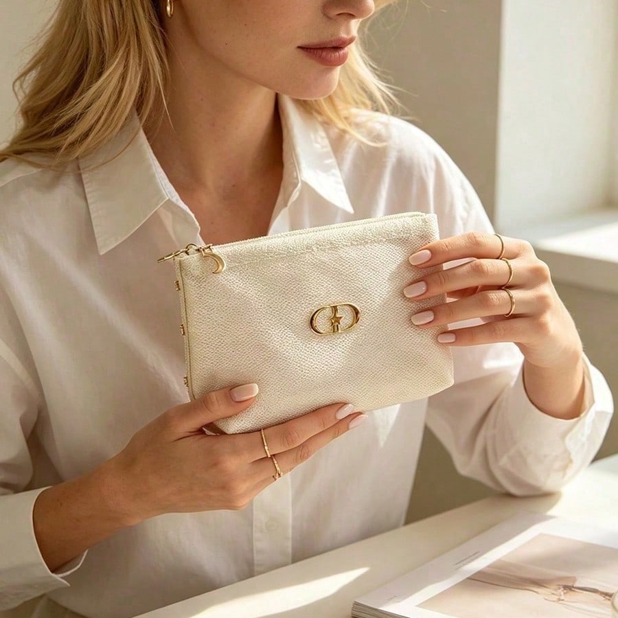 กระเป๋าเครื่องสำอาง DIOR สีขาว - Beauty Makeup Dior บทวิจารณ์และราคา