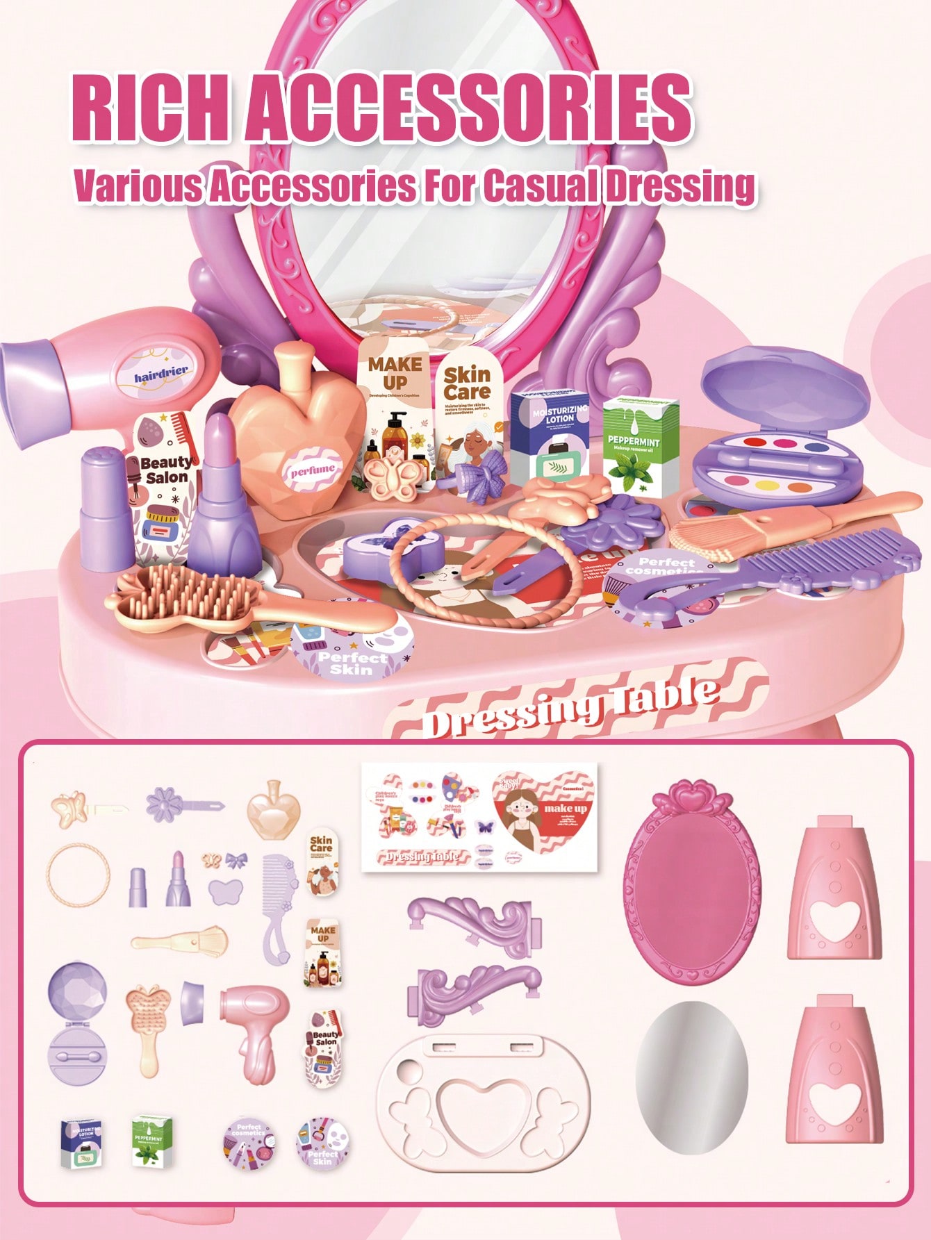 ชุดของเล่นโต๊ะเครื่องแป้งเจ้าห - Beauty Makeup Kids บทวิจารณ์และราคา